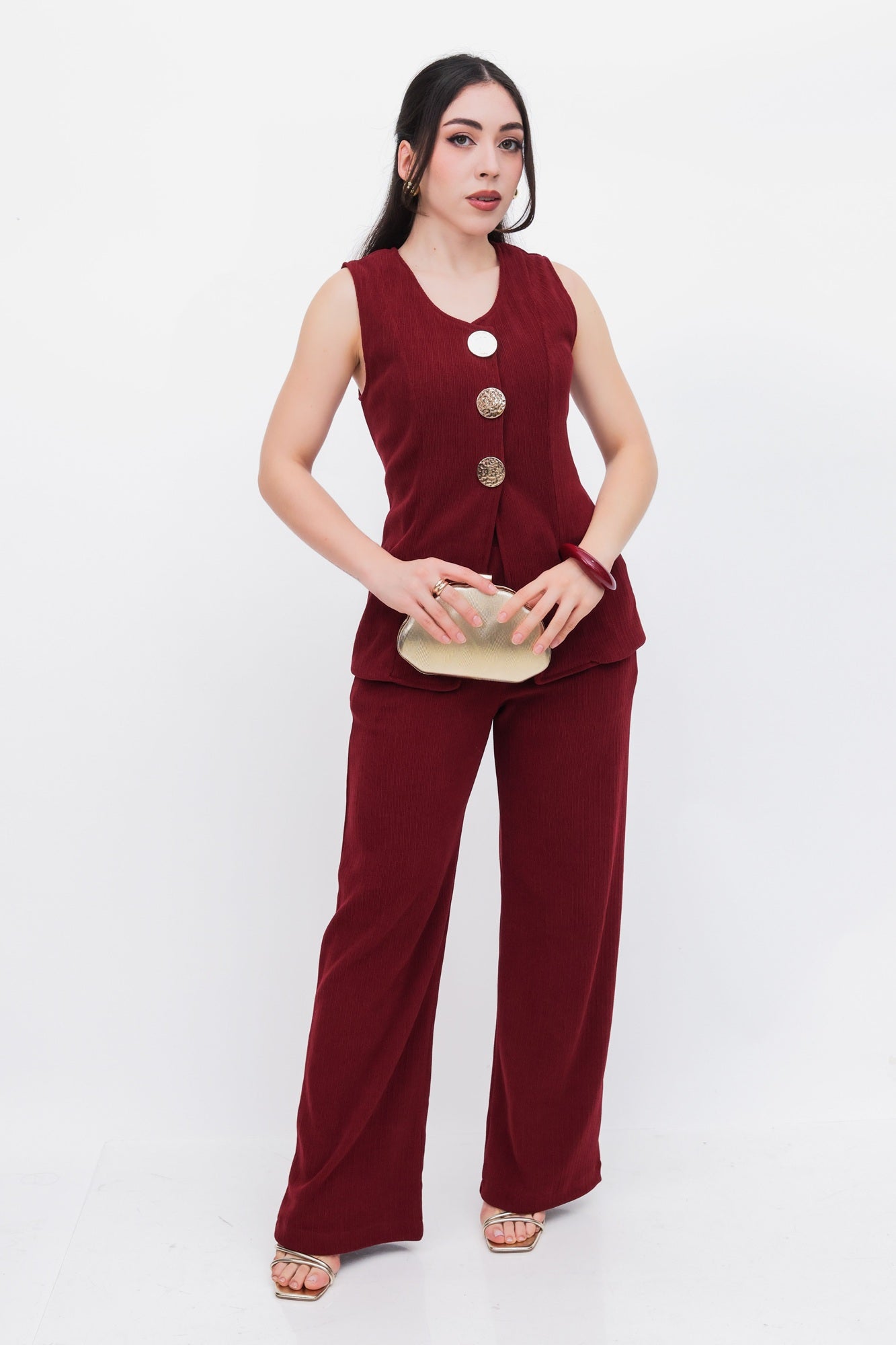 Conjunto de Chaleco y pantalón con bolsillos