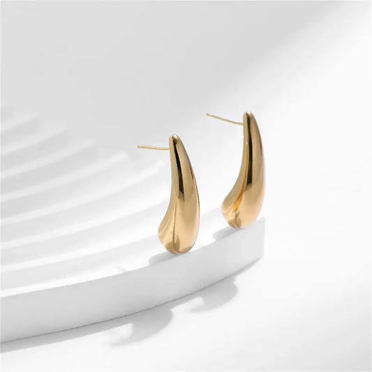 Aretes gota dorados