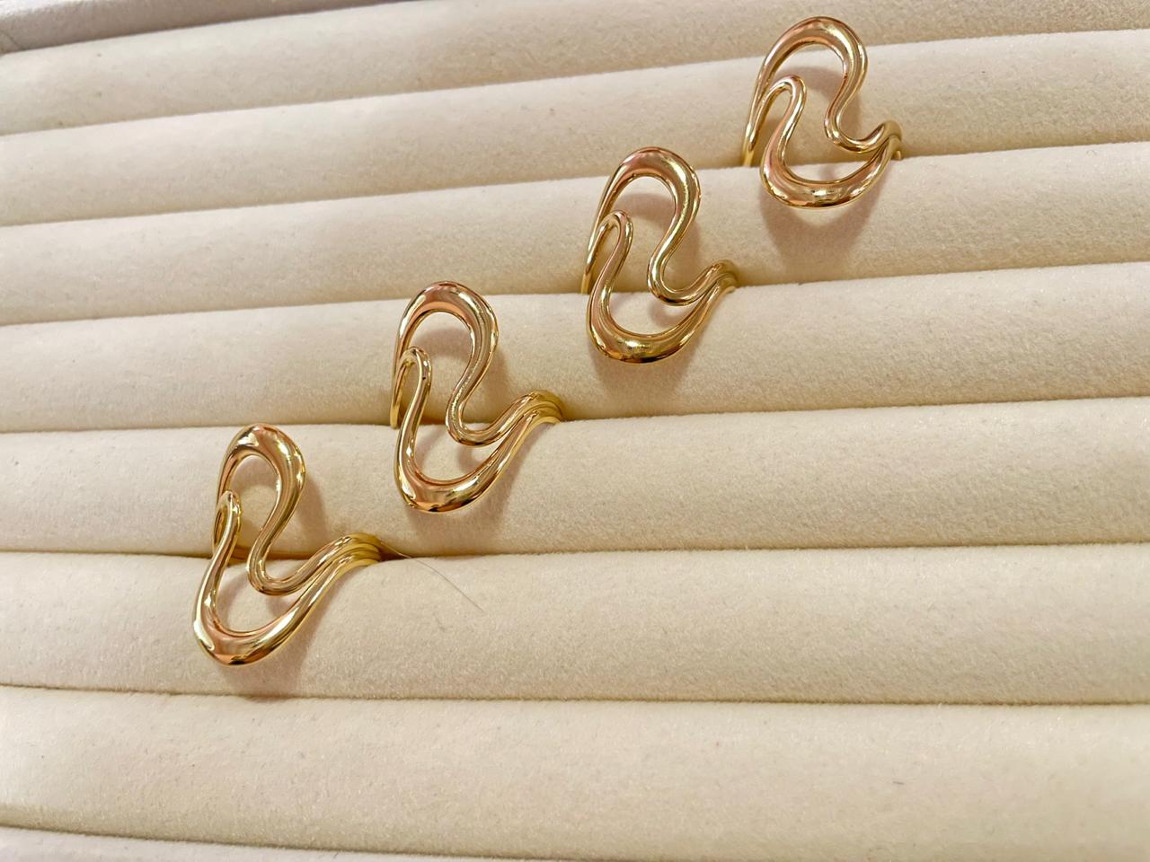 Anillo ondas dobles ajustable