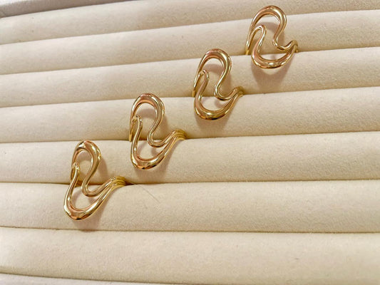 Anillo ondas dobles ajustable