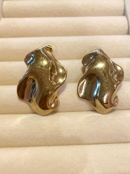 Aretes Dorados Geometricos