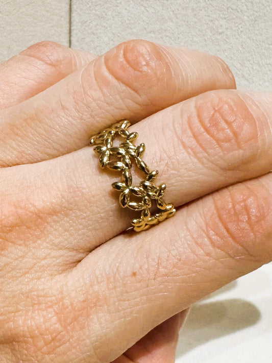Anillo Banda flor