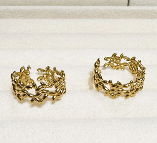 Anillo Banda flor