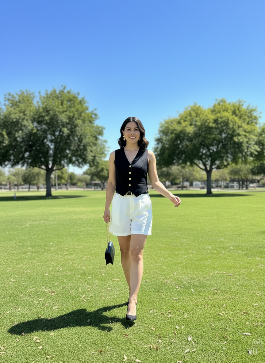 Short de vestir ligeros- con bolsillos tiro alto
