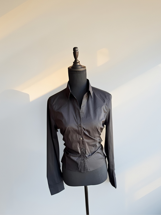 Camisa Ligera-Corta con costados plisados