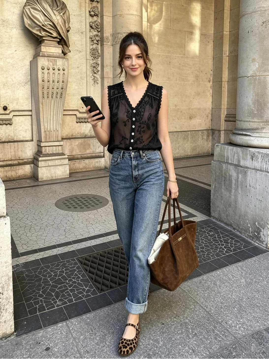 Blusa Rosa con Encaje y Bordado Floral