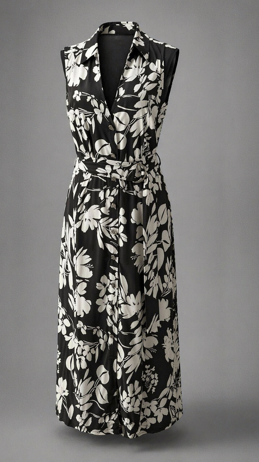 Vestido midi floreado